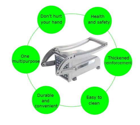Stainless Steel French Fries Cutter | Manual Potato Slicer Machine