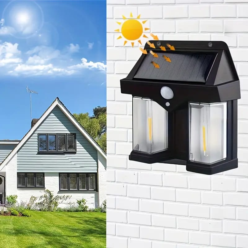 Solar Wall Light Outdoor | Motion Sensor Garden & Home Security Lamp