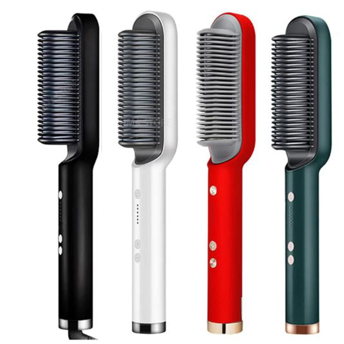 2-in-1 Hair Straightener Brush & Curler | Electric Hair Styling Comb