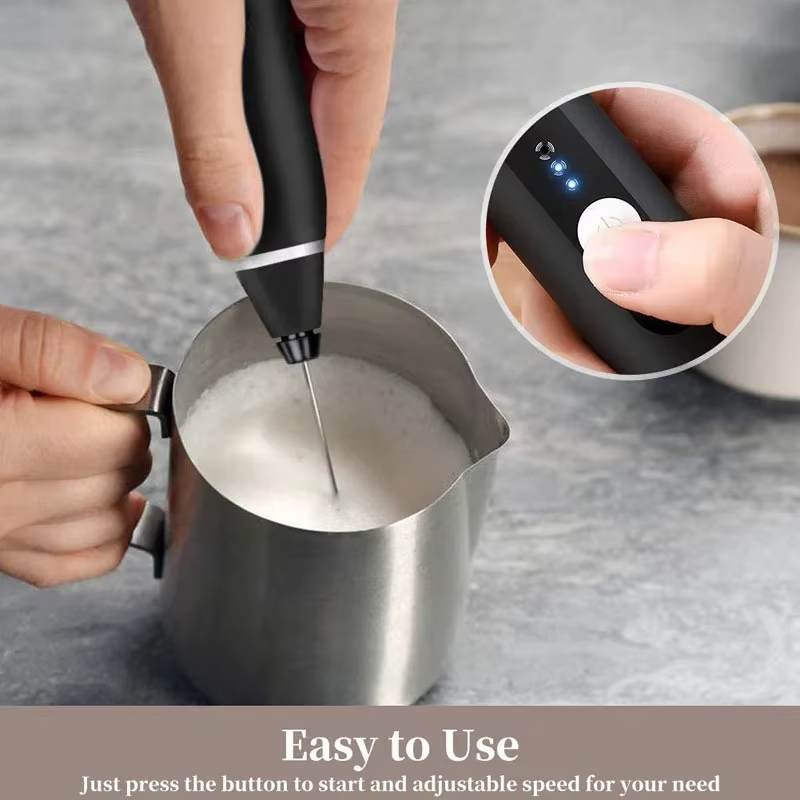 Rechargeable Milk Frother | Electric Coffee Beater for Latte & Cappuccino