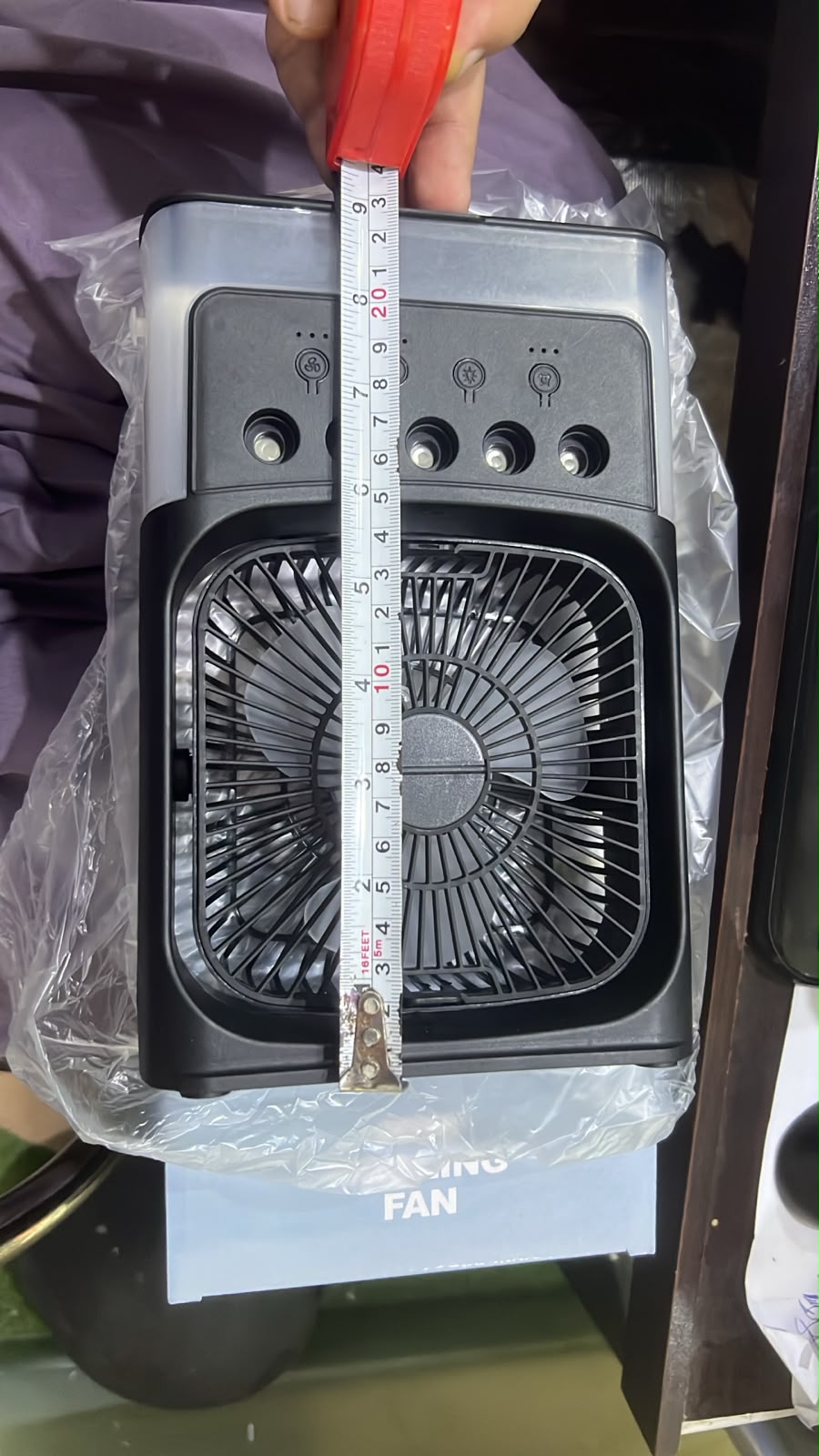 9-Inch Portable Mist Fan with Humidifier | Desktop Air Cooler & LED Light