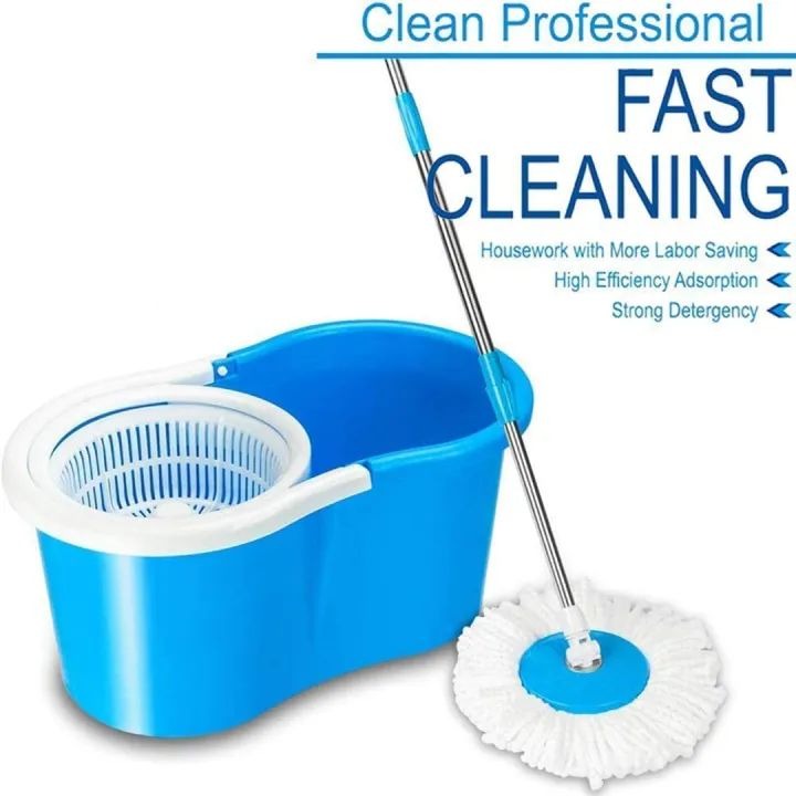 360° Spin Mop with Bucket | Rotating Microfiber Floor Cleaning System