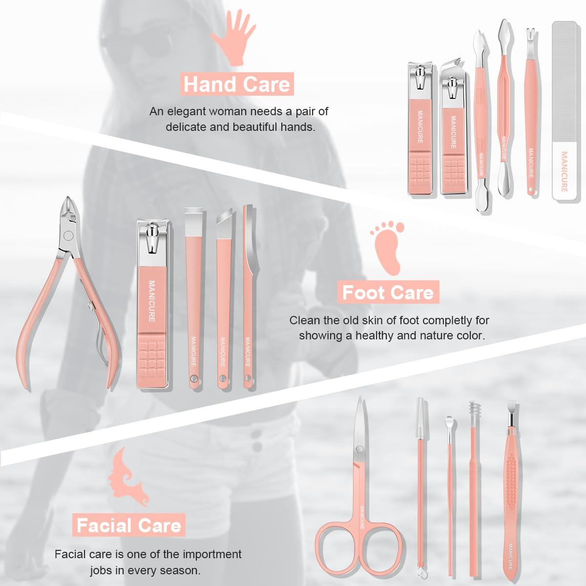 16-in-1 Steel Nail Cutter Set | Manicure & Pedicure Grooming Kit
