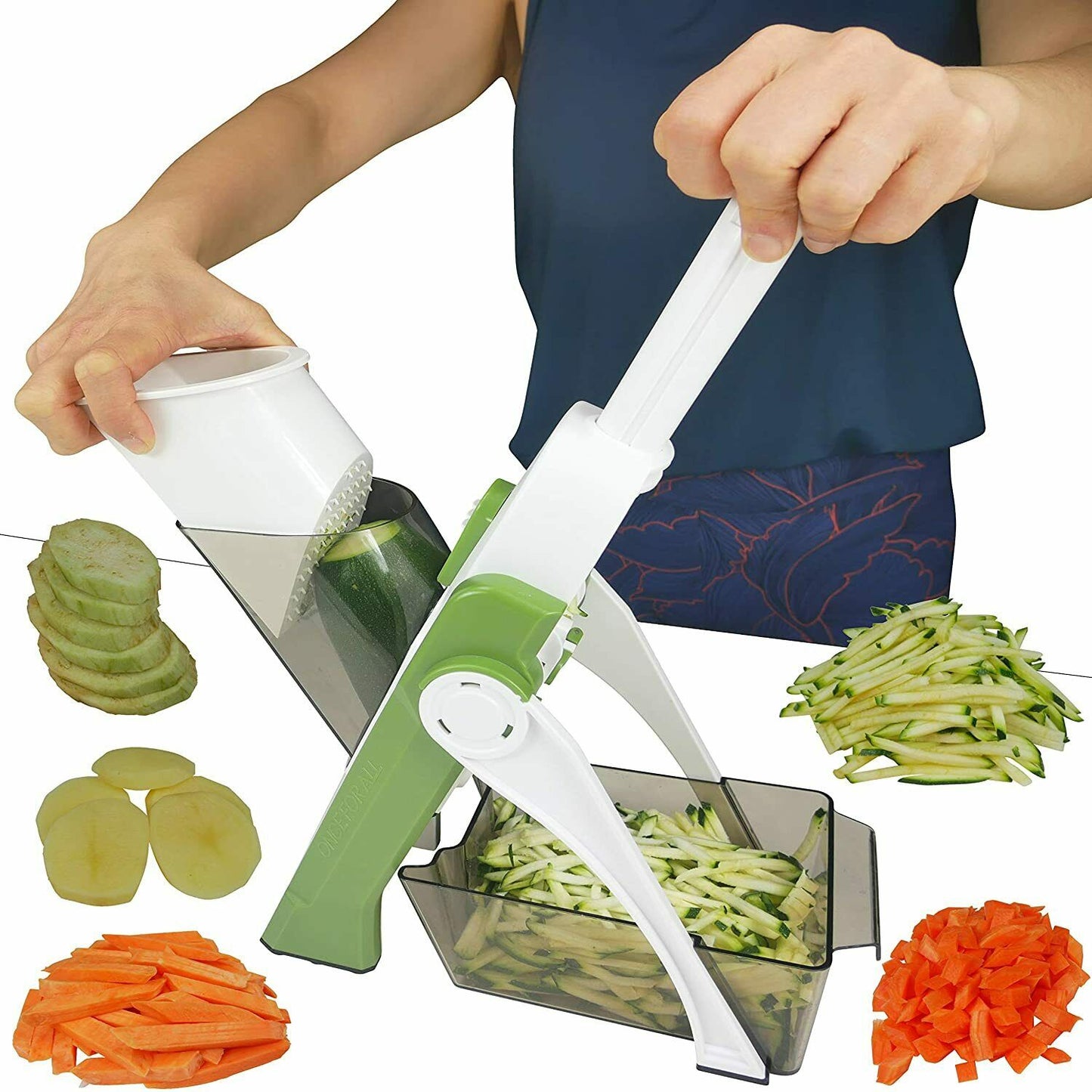 4-in-1 Adjustable Vegetable Cutter & Chopper | Kitchen Slicer Shredder