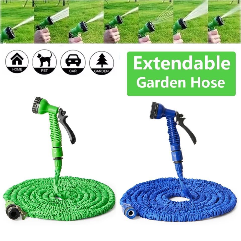 100 ft expandable magic garden hose pipe flexible water spray