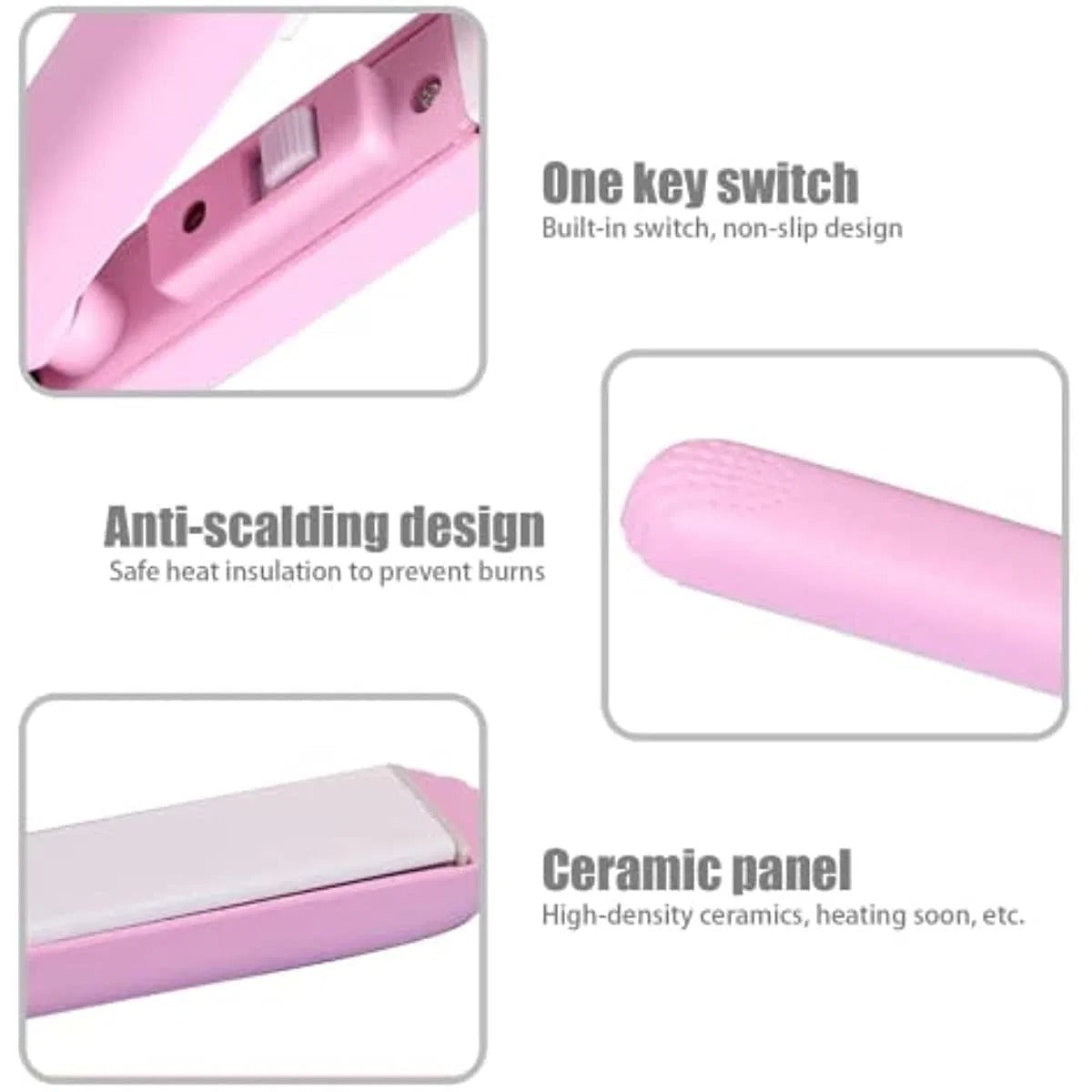 Mini Portable Hair Straightener | Compact Travel Hair Styling Tool