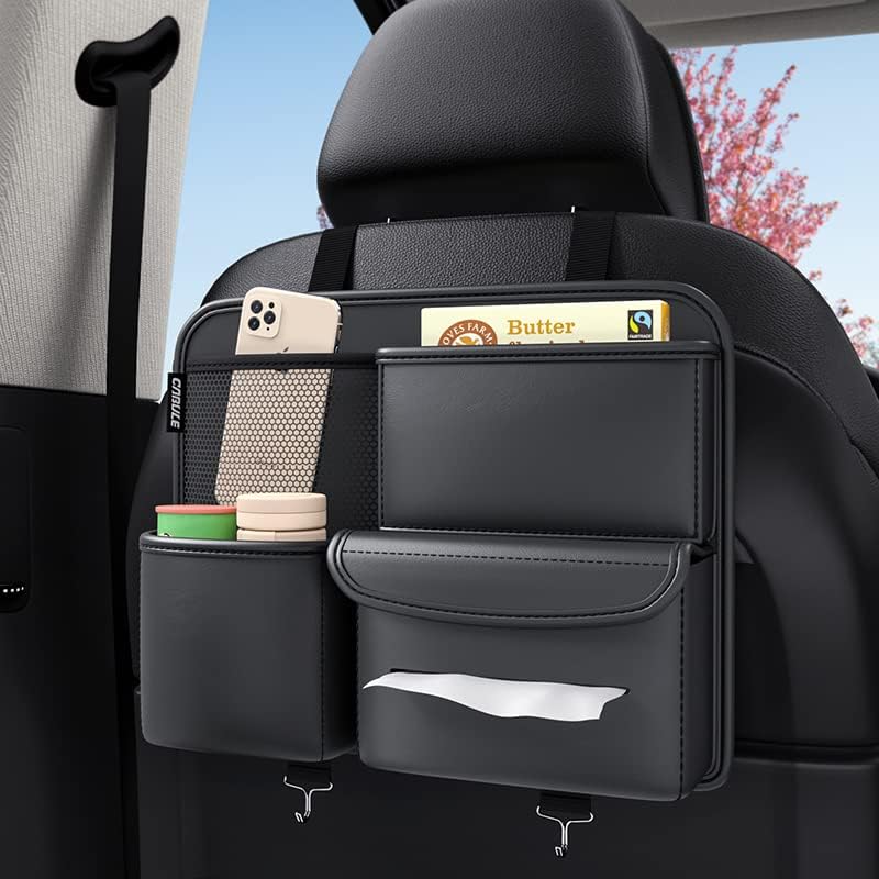 Premium Car Seat Side Organizer | Multifunction PU Storage Bag for Car