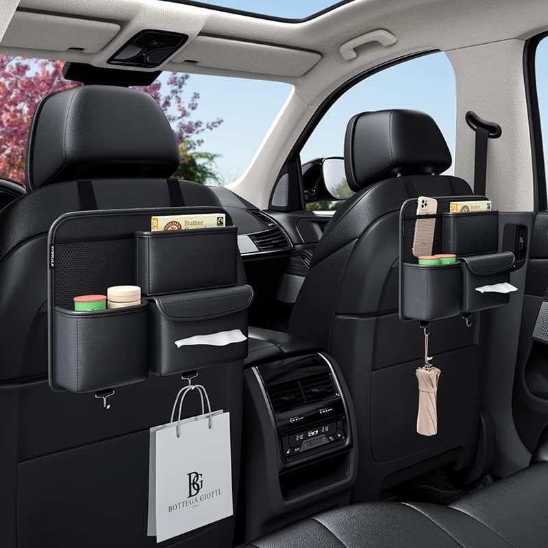 Premium Car Seat Side Organizer | Multifunction PU Storage Bag for Car