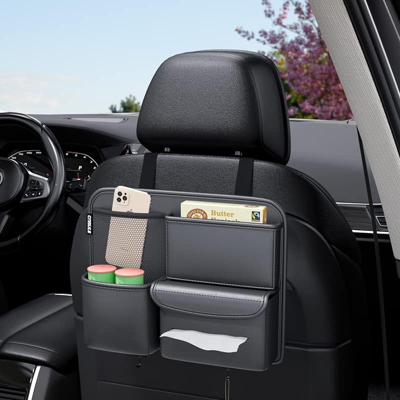 Premium Car Seat Side Organizer | Multifunction PU Storage Bag for Car