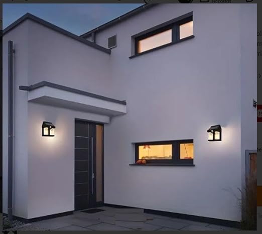 Solar Wall Light Outdoor | Motion Sensor Garden & Home Security Lamp