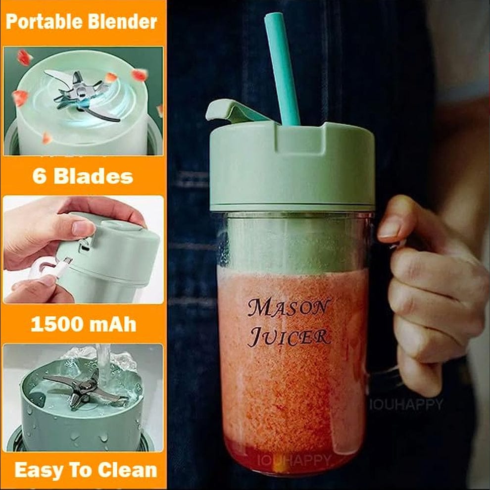 Portable Mini Blender Juicer Cup | Rechargeable USB Smoothie Maker