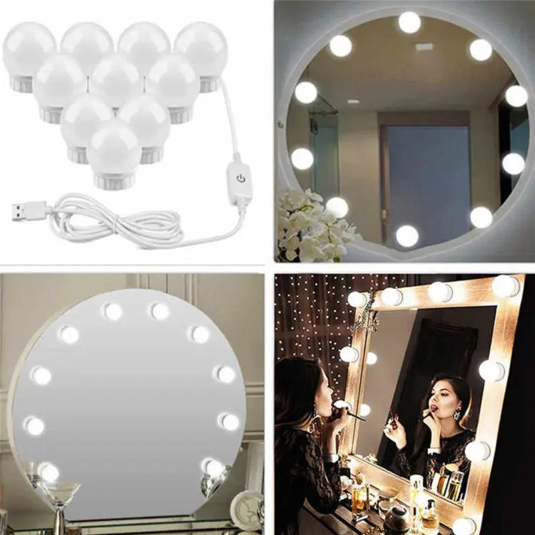 LED Vanity Mirror Lights | 3 Color Adjustable Makeup Mirror Light Kit