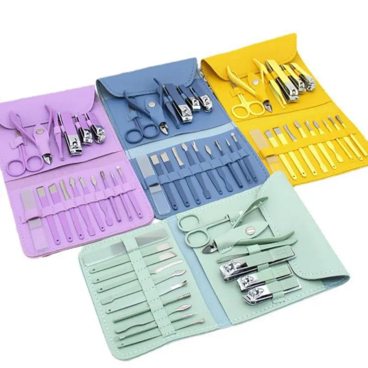 16-in-1 Steel Nail Cutter Set | Manicure & Pedicure Grooming Kit