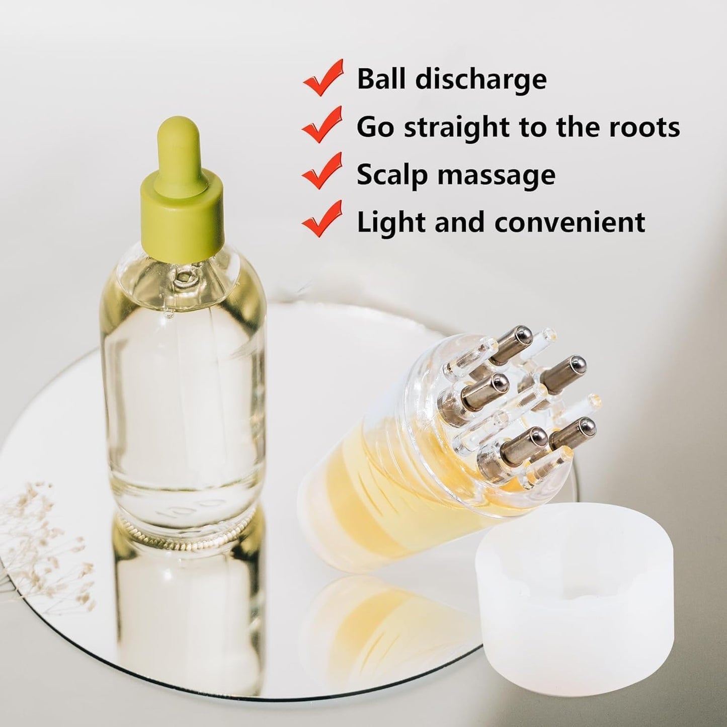 Scalp Massage Oil Applicator Comb | Hair Care Liquid Dispenser Brush