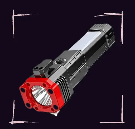 Rechargeable Tactical LED Torch with Power Bank | Emergency Car Flashlight