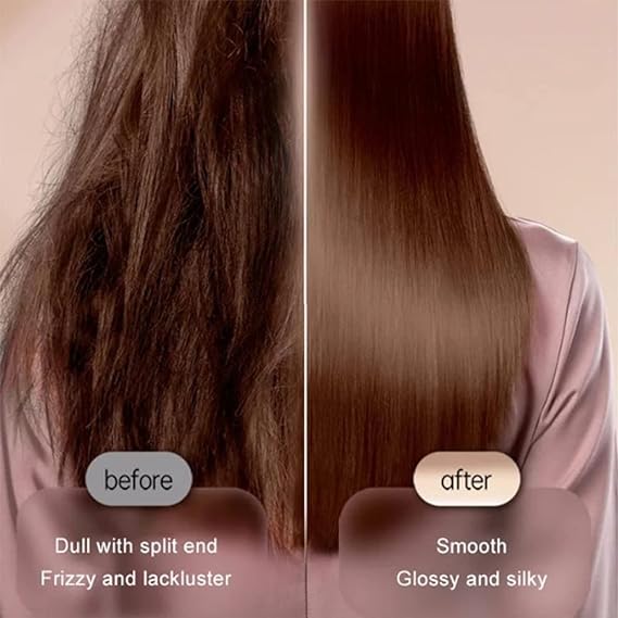 2-in-1 Hair Straightener Brush & Curler | Electric Hair Styling Comb