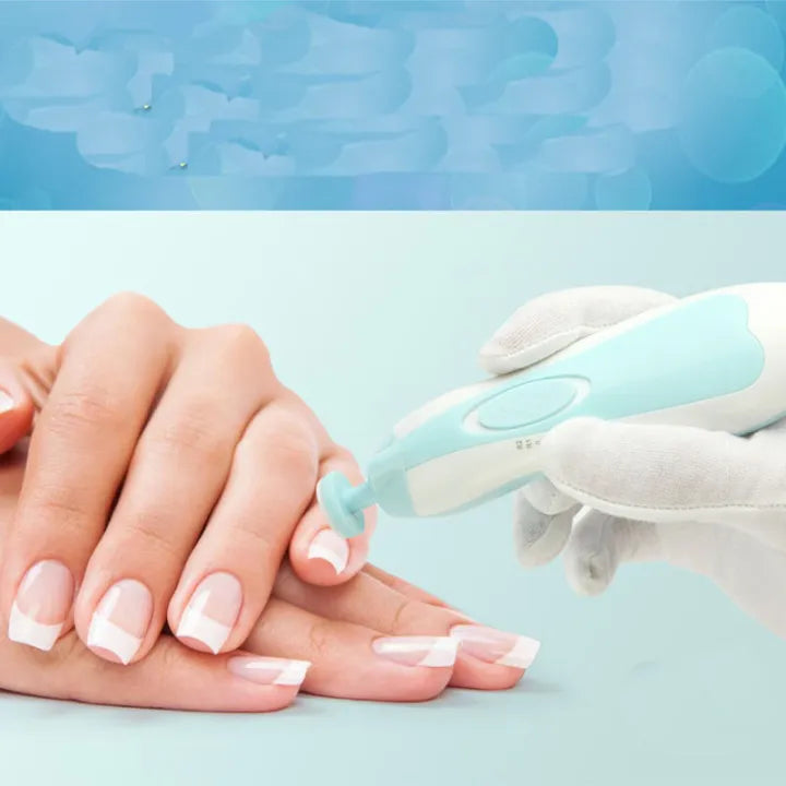 baby electric nail trimmer with LED light for infant nail care