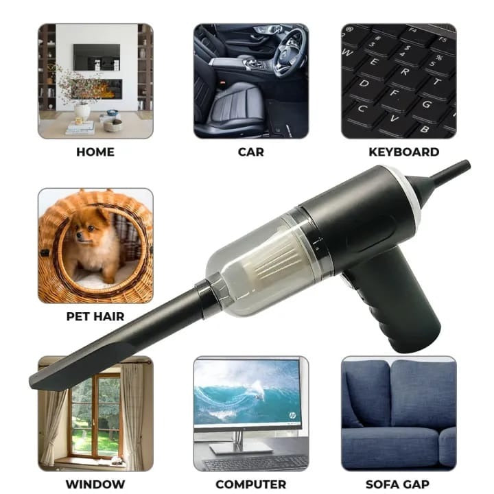 3 in 1 portable wireless vacuum cleaner air duster blower for car and home cleaning