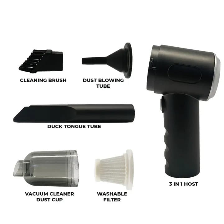 3-in-1 Portable Wireless Vacuum Cleaner | Air Duster & Blower