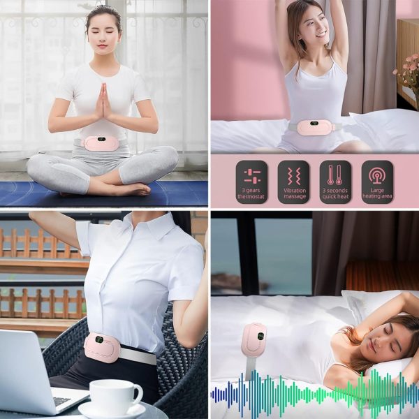 portable heating pad belt for women with heat and massage function