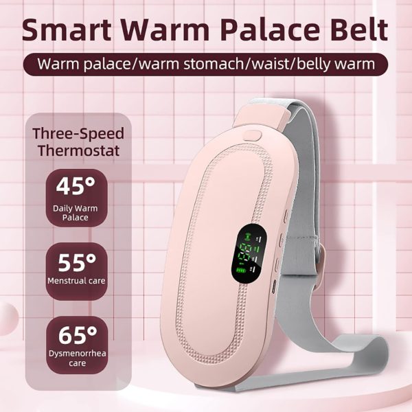 Portable Heating Pad Belt for Women | Rechargeable Heat & Massage Comfort Belt