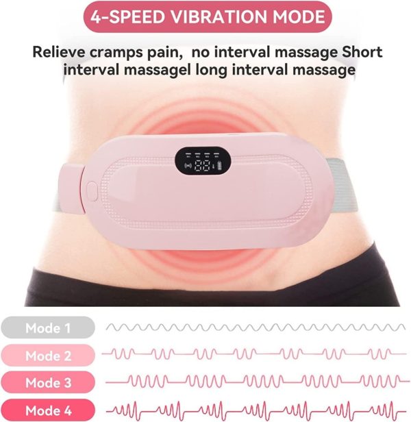 Portable Heating Pad Belt for Women | Rechargeable Heat & Massage Comfort Belt