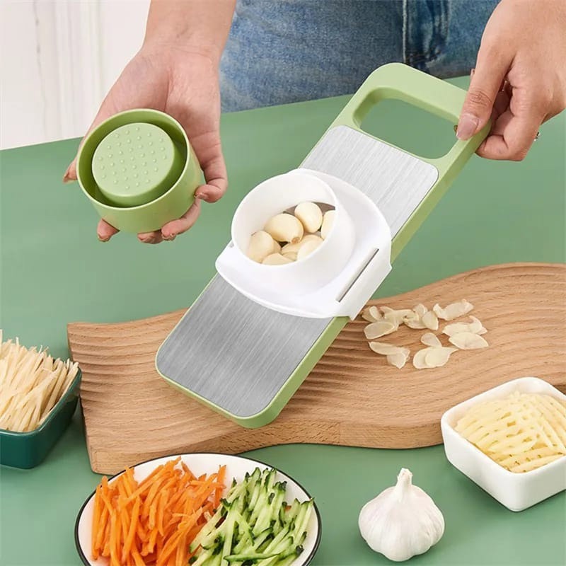 5-in-1 Stainless Steel Vegetable Cutter | Multifunctional Kitchen Slicer & Grater