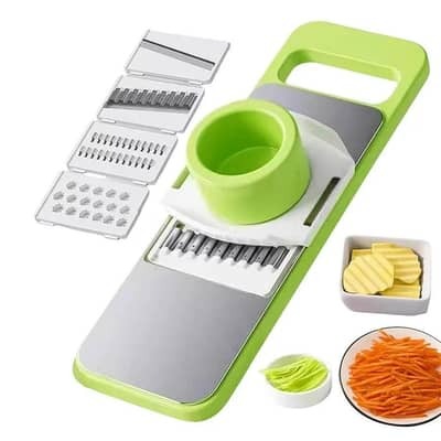 5-in-1 Stainless Steel Vegetable Cutter | Multifunctional Kitchen Slicer & Grater