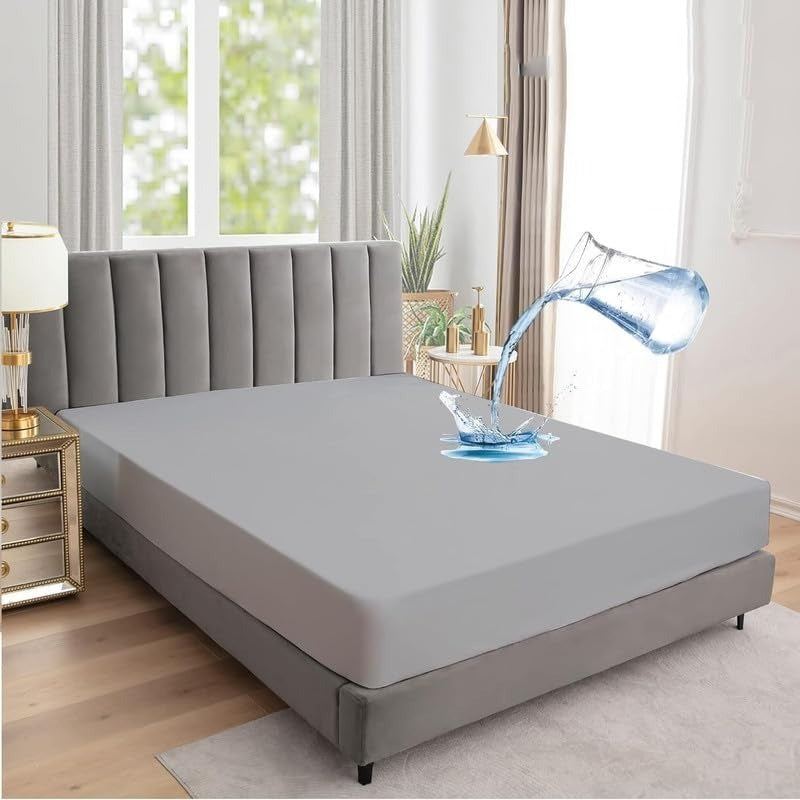 King Size Waterproof Mattress Protector | Soft Noiseless Bed Cover