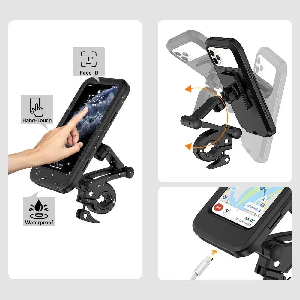 Waterproof Bike Phone Holder | Touch Screen Handlebar Mobile Mount