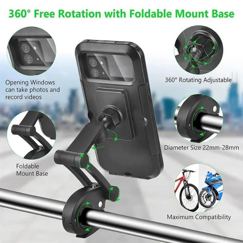 Waterproof Bike Phone Holder | Touch Screen Handlebar Mobile Mount