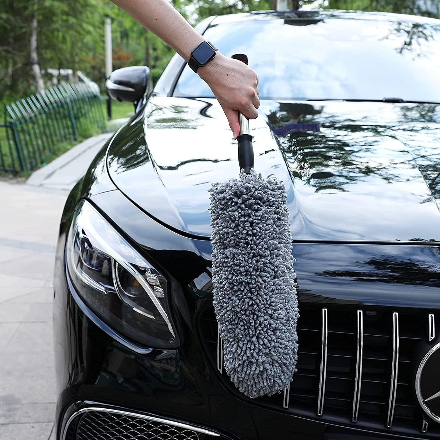 premium microfiber car duster kit for interior and exterior car cleaning