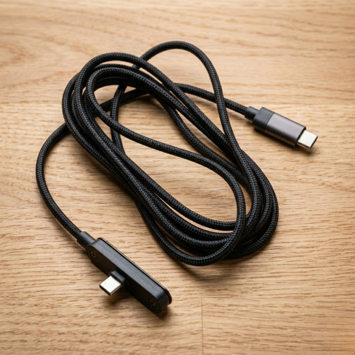 240w usb c fast charging cable with built in foldable phone stand