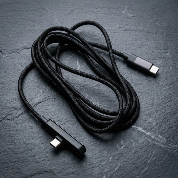 240W USB-C Fast Charging Cable with Built-in Foldable Phone Stand