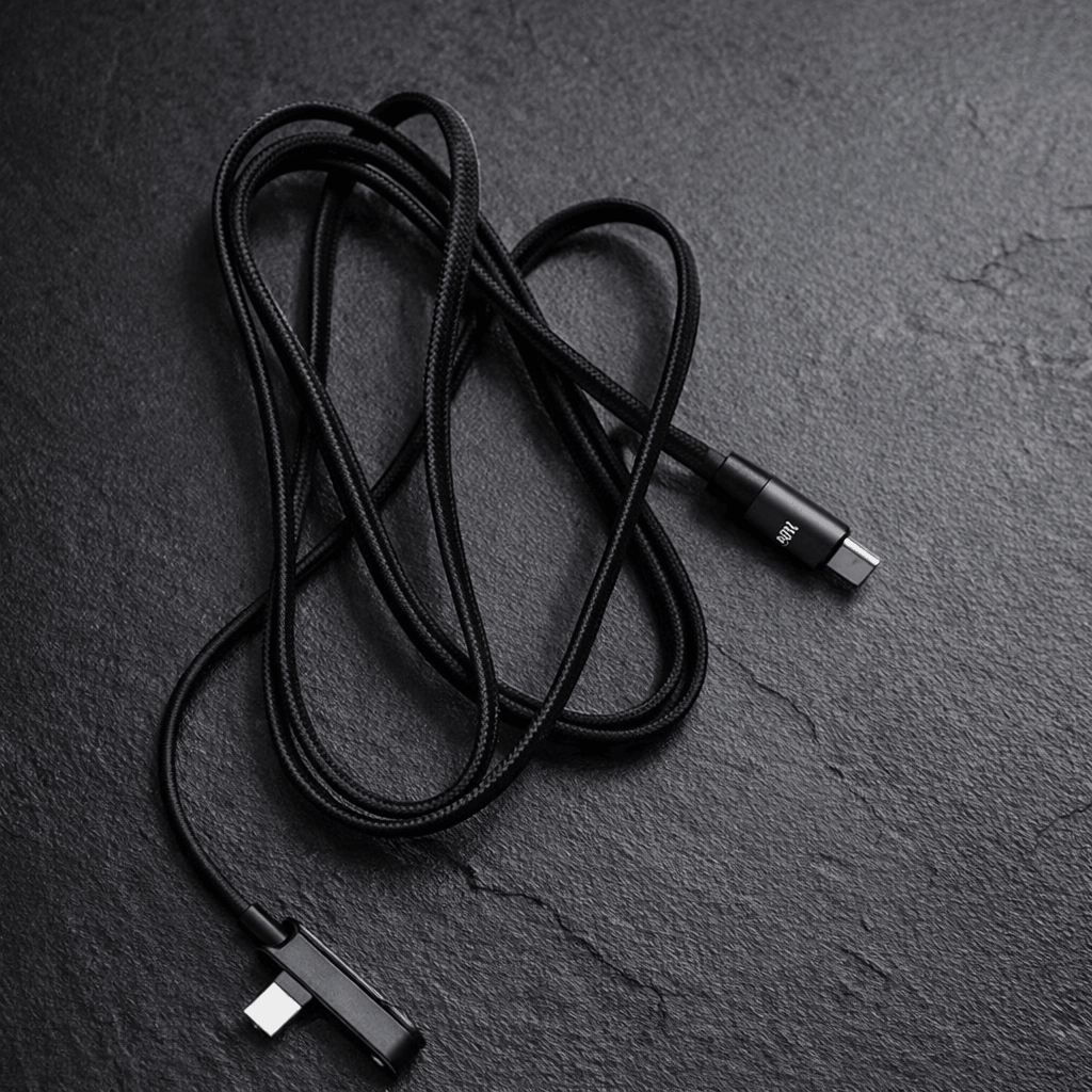 240W USB-C Fast Charging Cable with Built-in Foldable Phone Stand