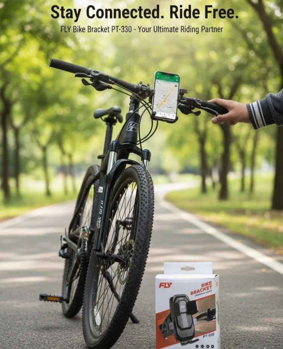 360° Adjustable Bike & Motorcycle Phone Mount | Universal Handlebar Mobile Holder