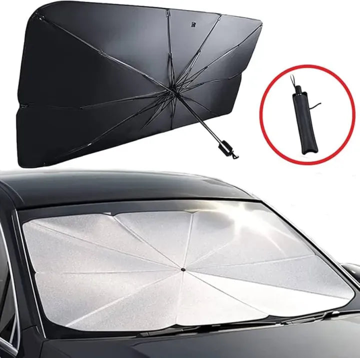 Premium Car Sun Shade Umbrella | Foldable UV Heat Protection Windshield Cover