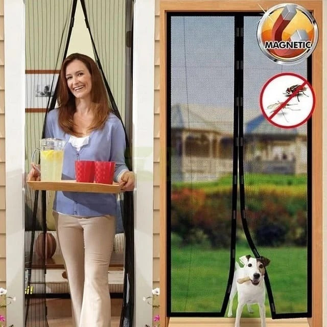 Magnetic Mosquito Mesh Door Curtain | Automatic Closing Insect Screen