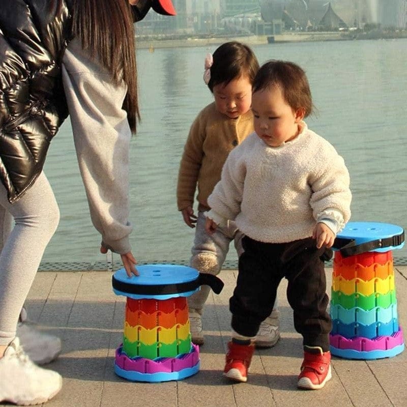 Portable Telescopic Folding Stool | Adjustable Retractable Camping Chair