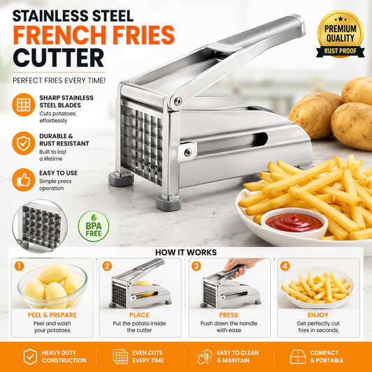 stainless steel french fries cutter manual potato slicer machine