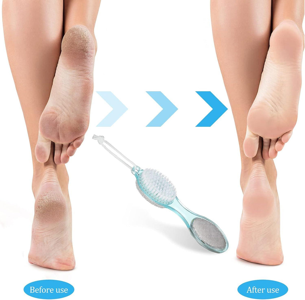 4-in-1 Pedicure Tool & Callus Remover Brush | Complete Foot Care