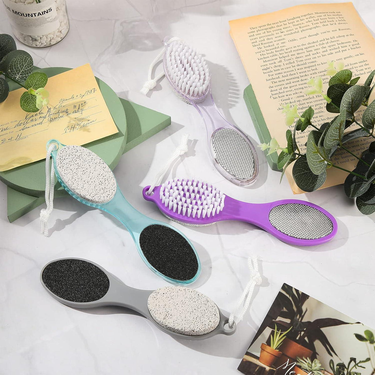 4-in-1 Pedicure Tool & Callus Remover Brush | Complete Foot Care