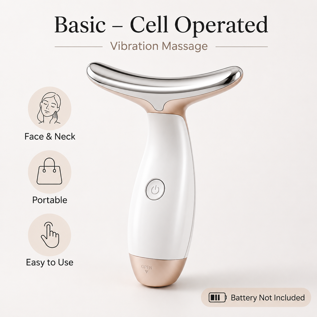 Face & Neck Massager | Vibration & Rechargeable EMS Options