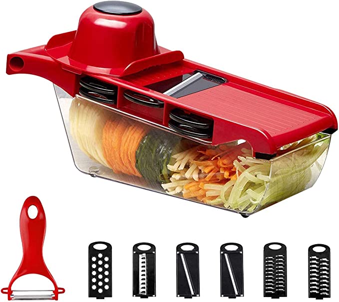 10-in-1 Vegetable Cutter & Mandoline Slicer | Stainless Steel Kitchen Chopper