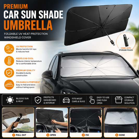 premium car windshield sun shade umbrella uv heat protector